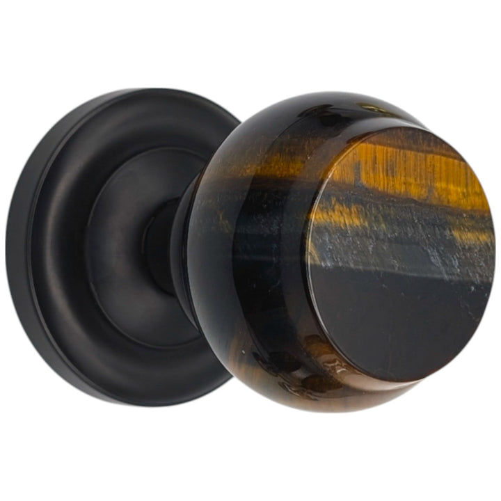 Magnifique® Classic Door Set with Blue Tiger Eye Knobs (Several Finishes Available)