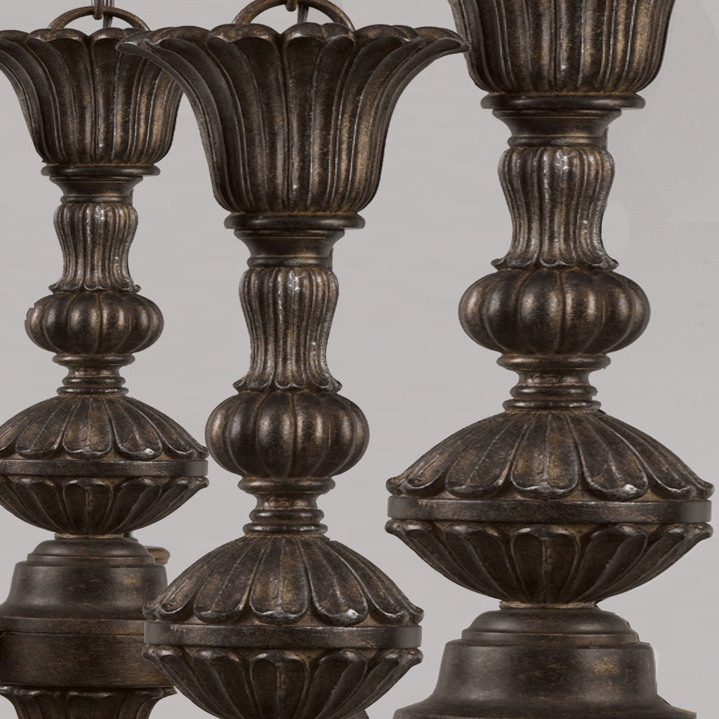 Crystorama Crystorama Norwalk 6 Light Golden Teak Swarovski Strass Crystal Bronze Umber Chandelier