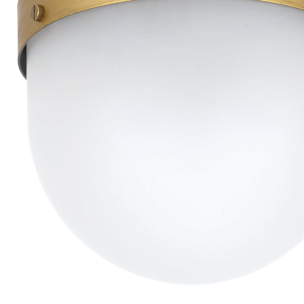 Brian Patrick Flynn Capsule 1 Light Matte Black + Textured Gold Outdoor Semi Flush Mount Crystorama