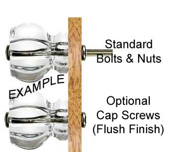 COPPER MOUNTAIN HARDWARE Authentic Glass Hexagon Shape Cabinet & Furniture Knobs in 14 Colors