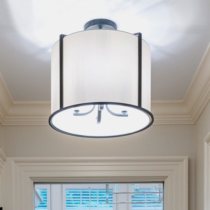 Crystorama Crystorama Carlyn 4 Light Black Mini Chandelier