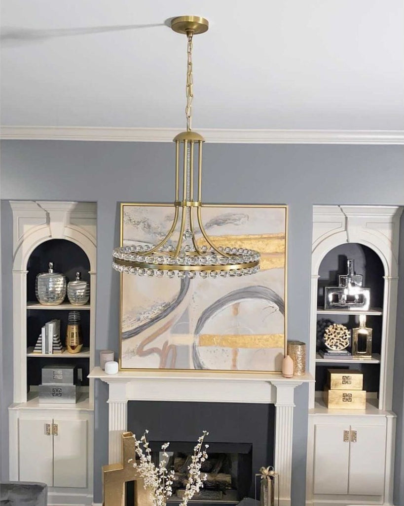 Crystorama Crystorama Clover 8 Light Aged Brass Chandelier