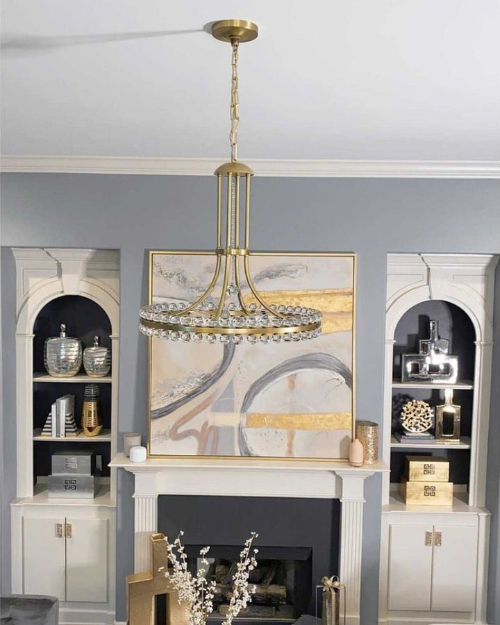 Crystorama Crystorama Clover 8 Light Aged Brass Chandelier