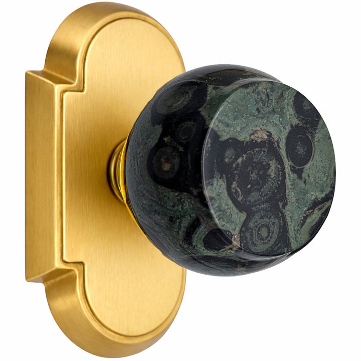 Magnifique® Arched Door Set with Crocodile Jasper Knobs (Several Finishes Available)