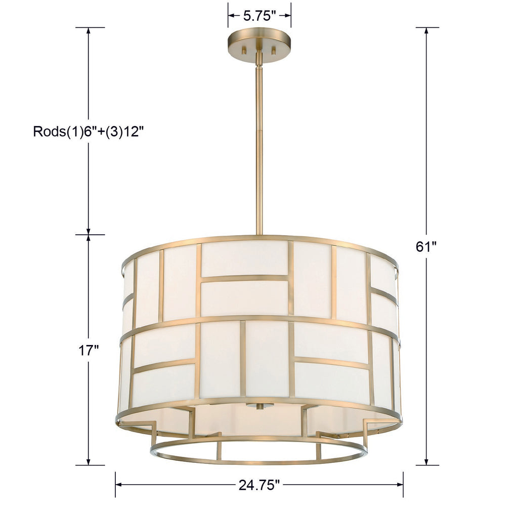 Crystorama Crystorama Libby Langdon Danielson 6 Light Vibrant Gold Chandelier