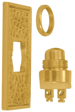 Arts & Crafts Style Door Bell In Solid Brass