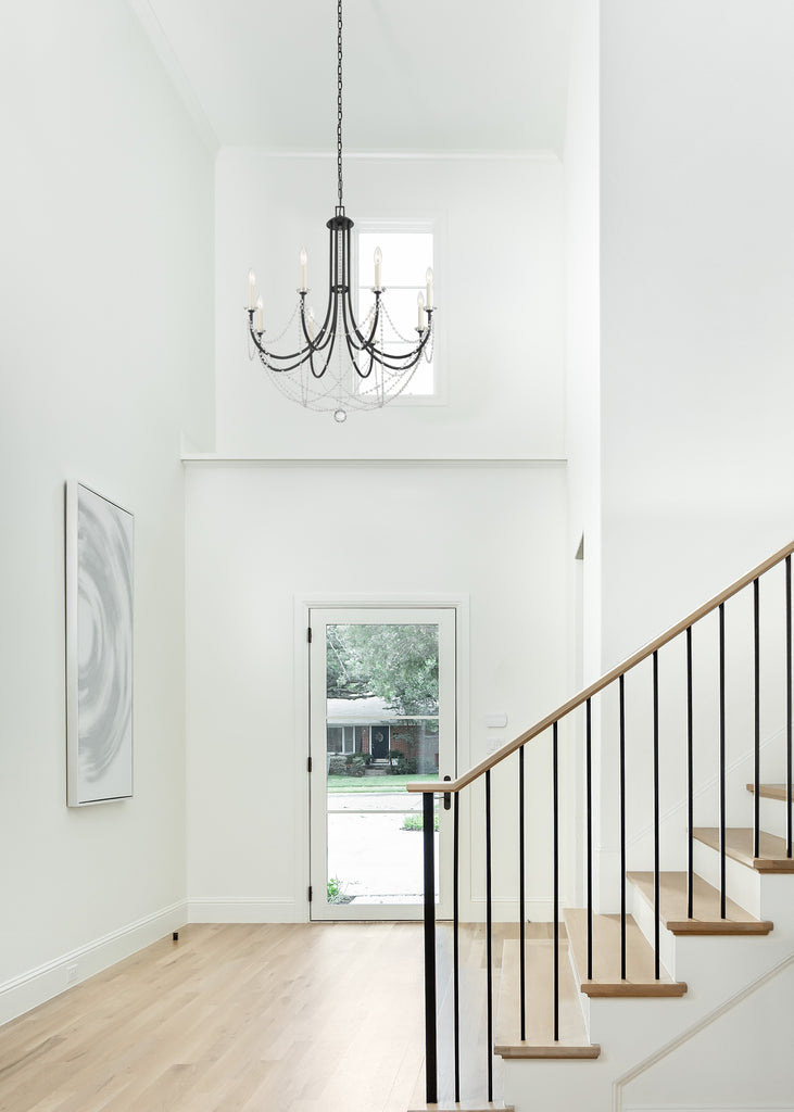 Crystorama Crystorama Delilah 8 Light Matte Black Chandelier