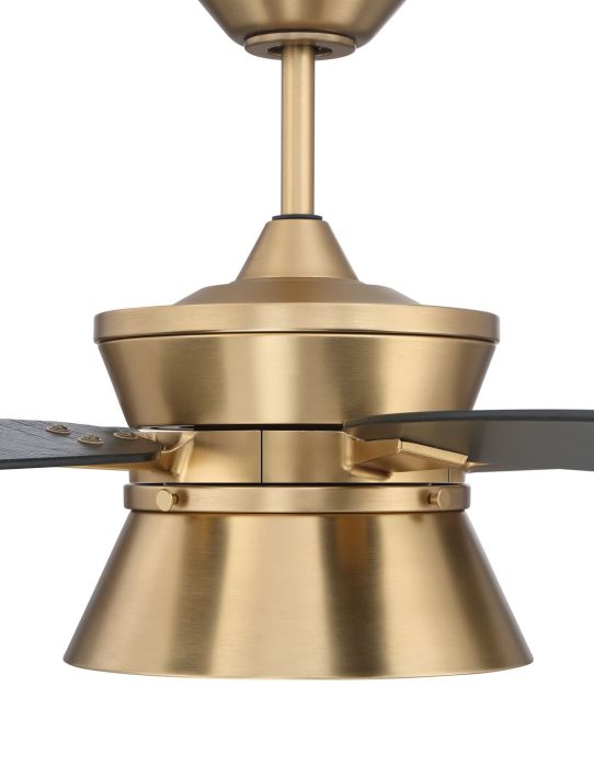 ##Antique Hardware## 52" Dominick in Satin Brass w/ Flat Black/Black Walnut Blades