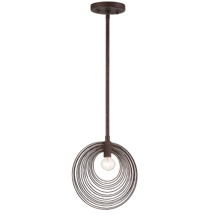 Doral 1 Light Forged Bronze Mini Pendant Crystorama