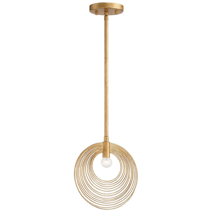 Doral 1 Light Renaissance Gold Mini Pendant Crystorama