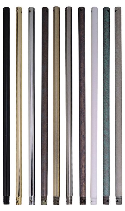 ##Antique Hardware## 12" Downrod in Brushed Polished Nickel