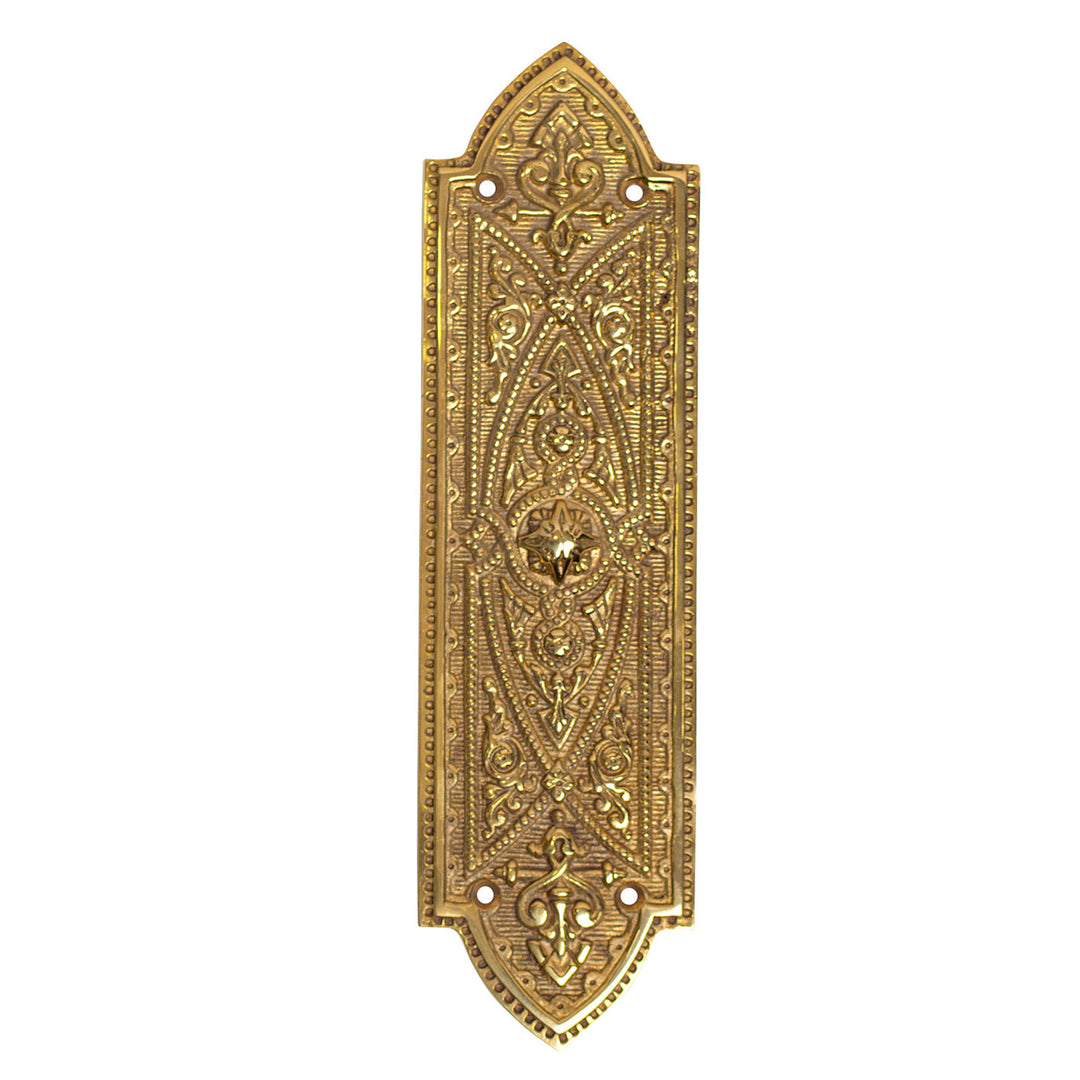 10 Inch Solid Brass Ornate Victorian Style Push Plate COPPER MOUNTAIN HARDWARE