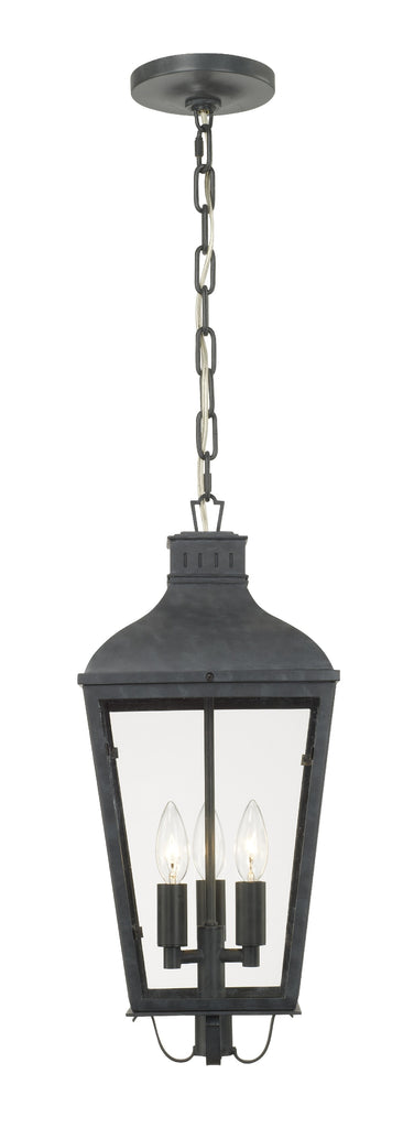 Dumont 3 Light Graphite Outdoor Pendant Crystorama