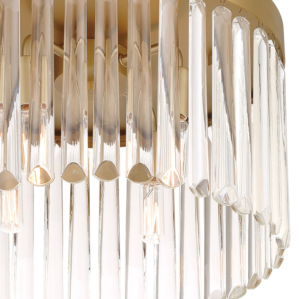 Emory 4 Light Modern Gold Flush Mount Crystorama