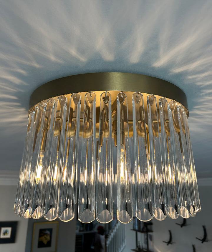 Emory 4 Light Modern Gold Flush Mount Crystorama