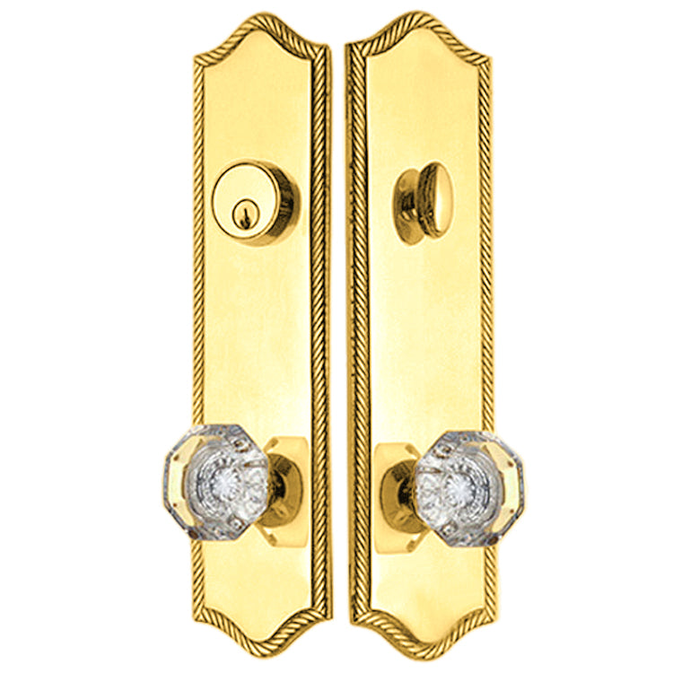 Georgian Roped Oval Single Door Deadbolt Entryway Set