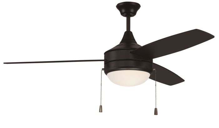 Antique Hardware 52" Phaze Energy Star 3 in Flat Black w/ Flat Black/Greywood Blades Ceiling Fan