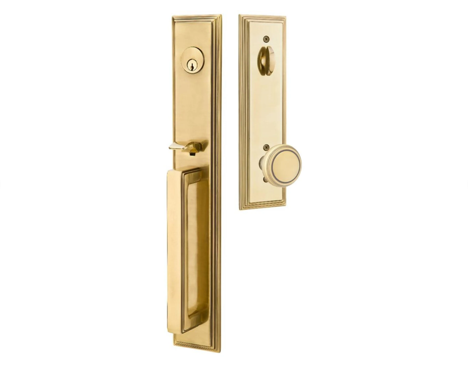 Solid Brass Melrose Style Entryway Set (Several Finishes Available)