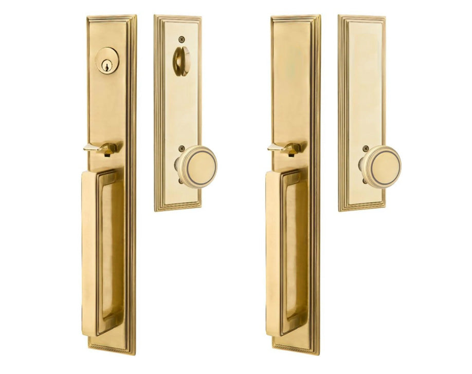 Solid Brass Melrose Style Entryway Set (Several Finishes Available)