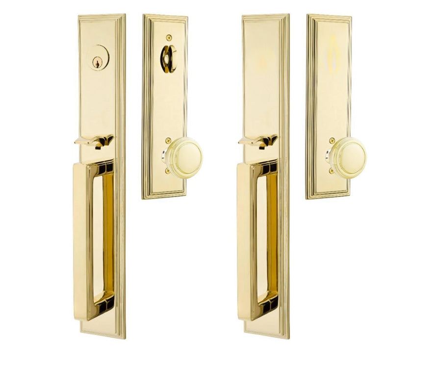 Solid Brass Melrose Style Entryway Set (Several Finishes Available)