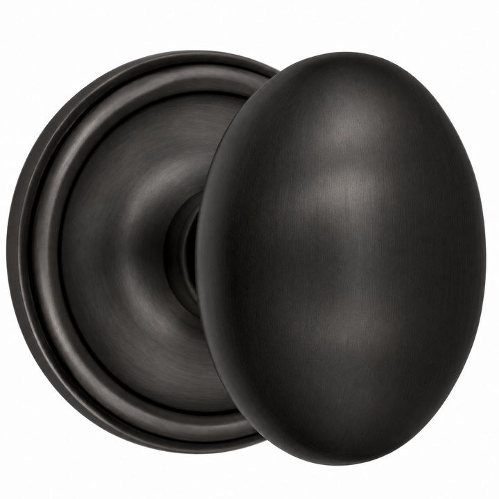Traditional Rosette Door Set with Egg Style Door Knobs (Several Finishes Available)