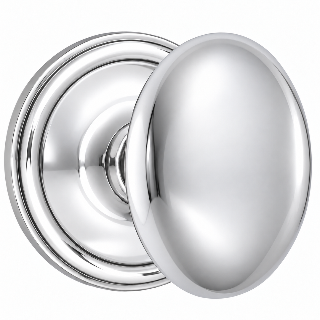 Traditional Rosette Door Set with Egg Style Door Knobs (Several Finishes Available)