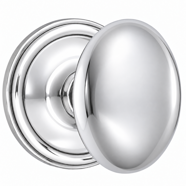 Traditional Rosette Door Set with Egg Style Door Knobs (Several Finishes Available)