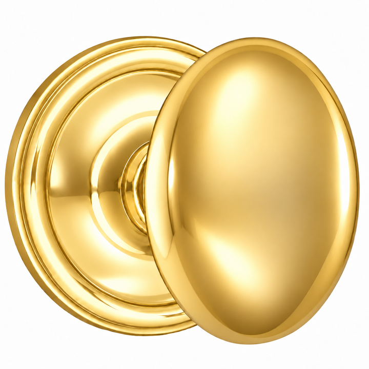 Traditional Rosette Door Set with Egg Style Door Knobs (Several Finishes Available)