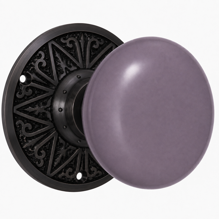 Lancaster Door Set With Grey Porcelain Knob
