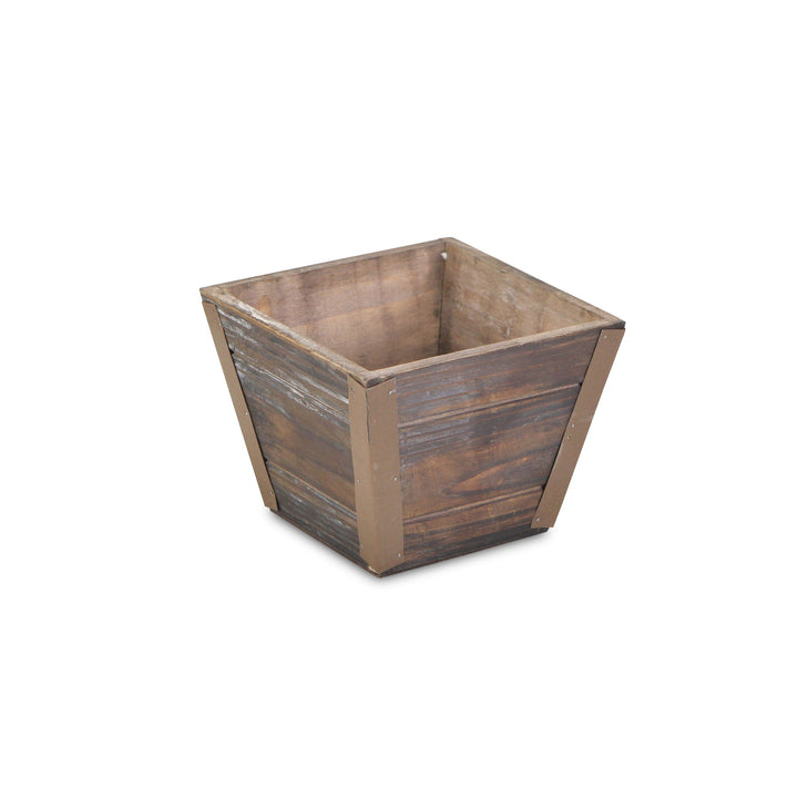 Seren Tapered Square Wood Pot CHEUNGS