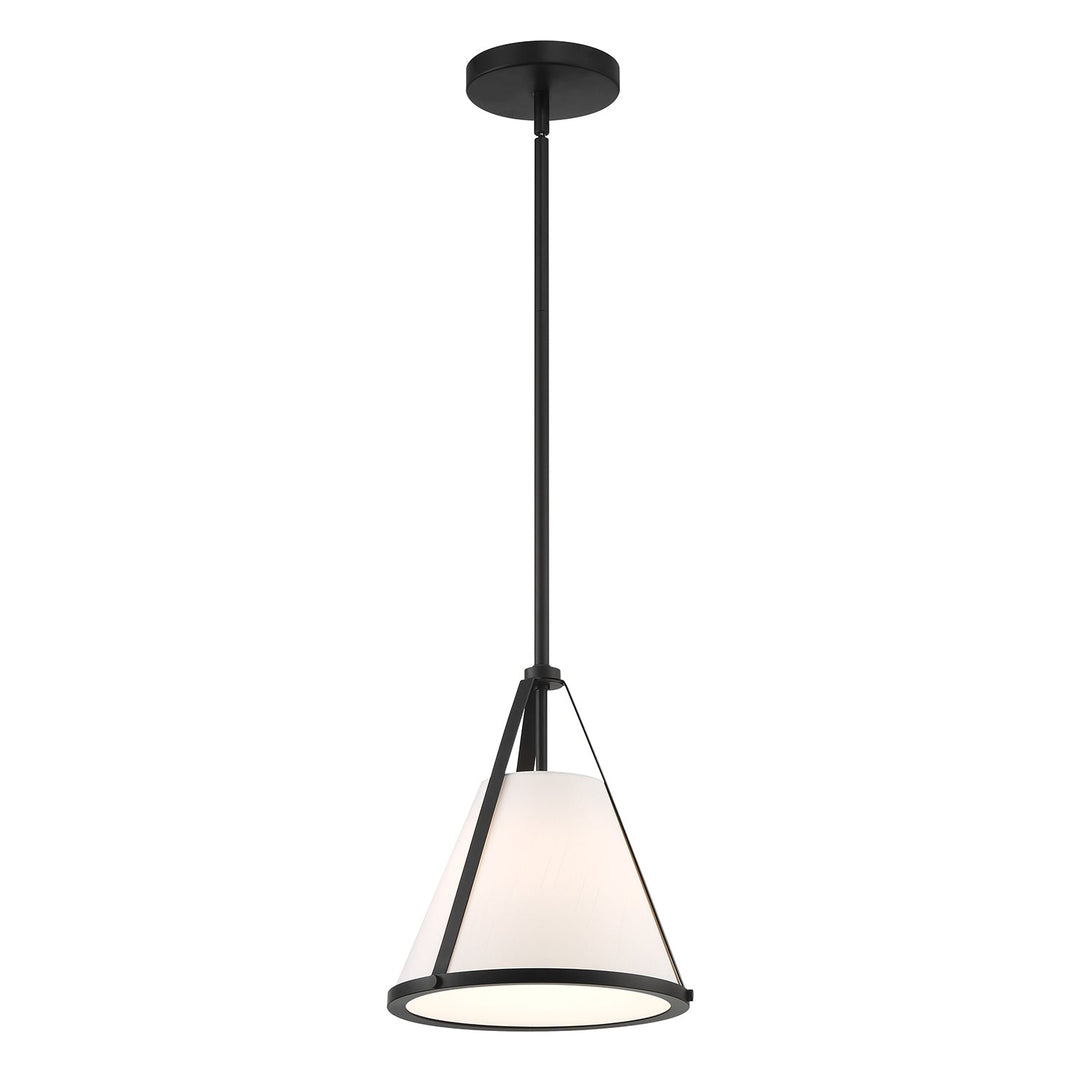 Fulton 1 Light Black Pendant Crystorama