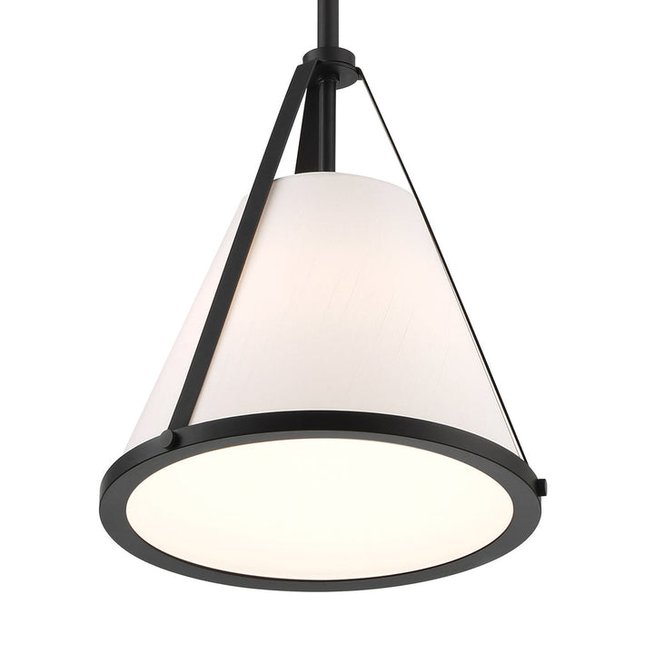 Fulton 1 Light Black Pendant Crystorama