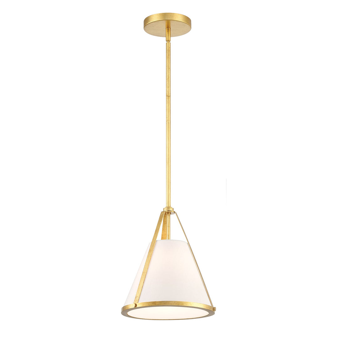 Fulton 1 Light Antique Gold Pendant Crystorama