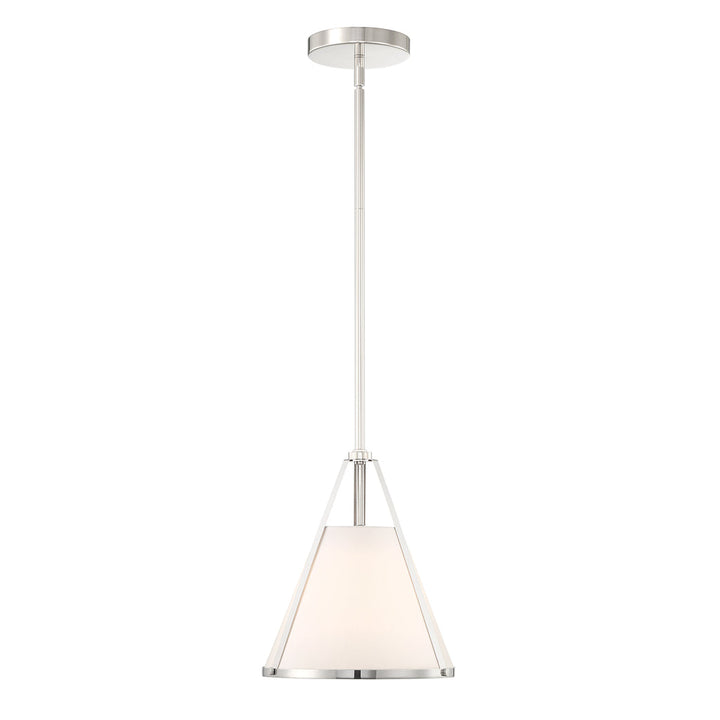 Fulton 1 Light Polished Nickel Pendant Crystorama