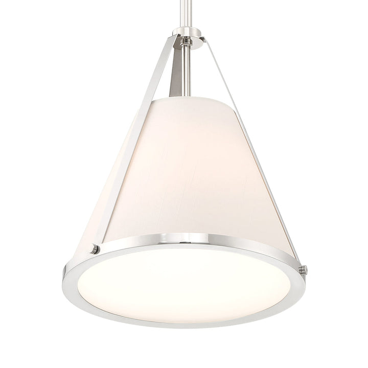 Fulton 1 Light Polished Nickel Pendant Crystorama