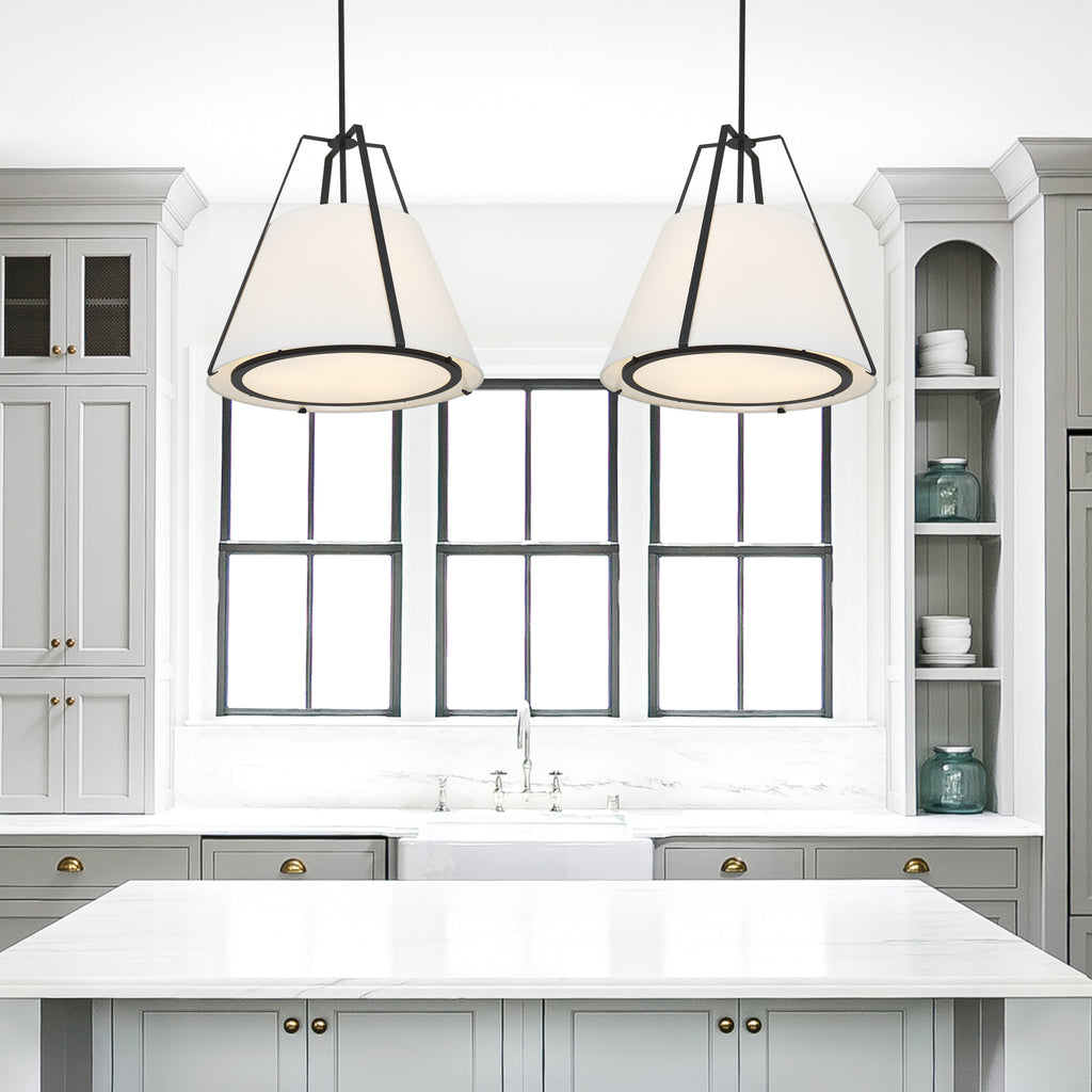 Crystorama Crystorama Fulton 3 Light Black Chandelier