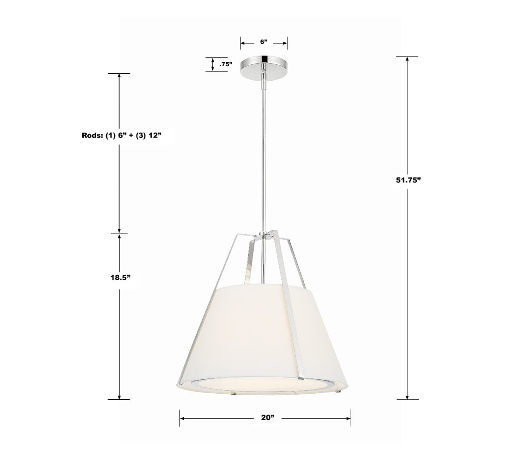 Crystorama Crystorama Fulton 3 Light Polished Nickel Chandelier