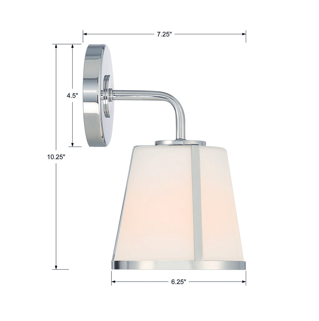 Crystorama Crystorama Fulton 1 Light Polished Nickel Bathroom Vanity