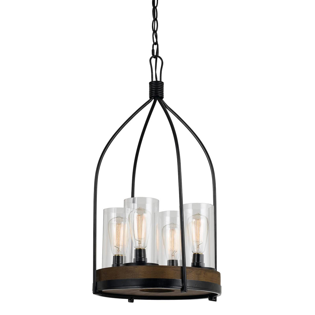60W X 4 CHARDON METAL/WOOD FIXTURE(EDISON BULBS NOT INCLUDED) Cal Lighting