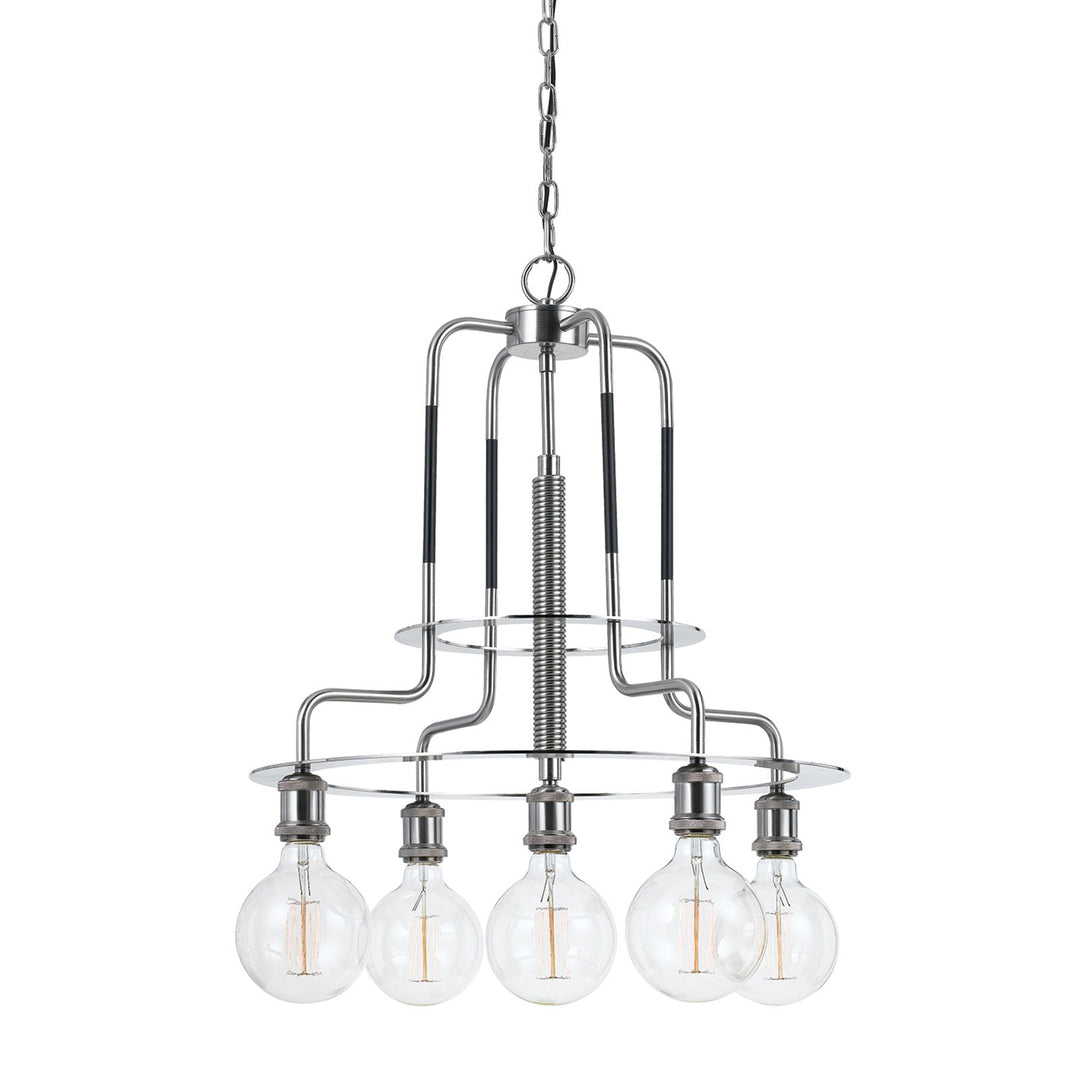 60W X 5 TRANSFORMERMETAL  CHANDELIER (EDISON BULBS INCLUDED) Cal Lighting