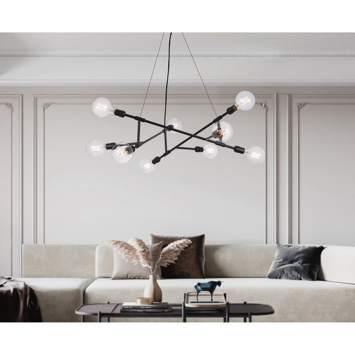 60W X 9 MASSENA METAL CHANDELIER Cal Lighting