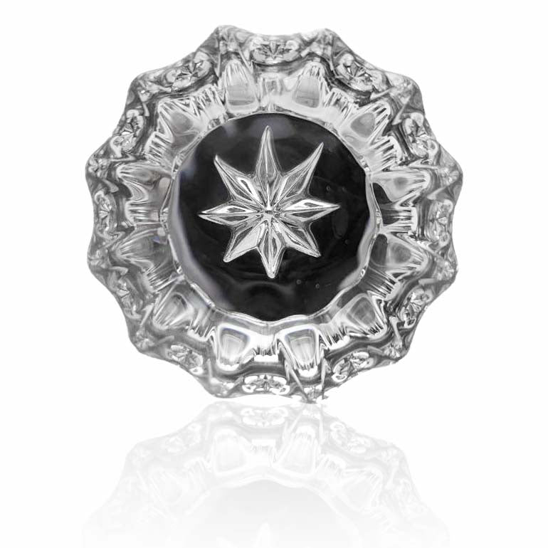 COPPER MOUNTAIN HARDWARE Regency Fluted Glass Door Knob with French Provincial Plate