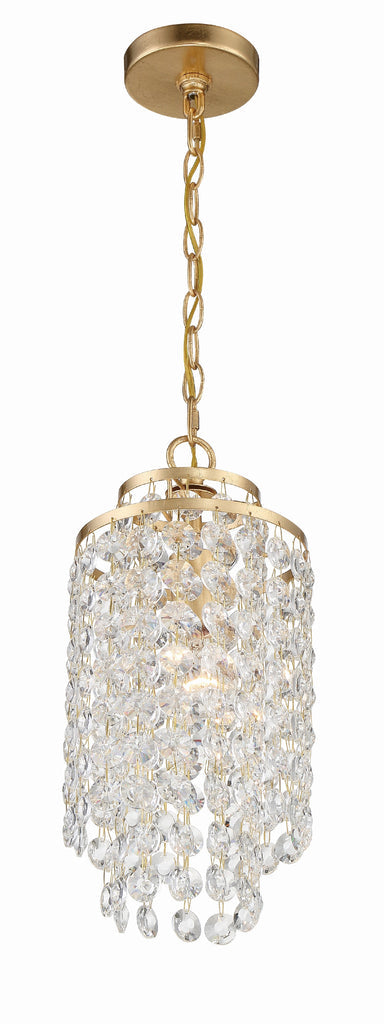 Gabrielle 1 Light Antique Gold Mini Pendant Crystorama