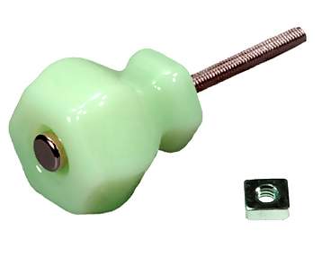 COPPER MOUNTAIN HARDWARE Authentic Glass Hexagon Shape Cabinet & Furniture Knobs in 14 Colors