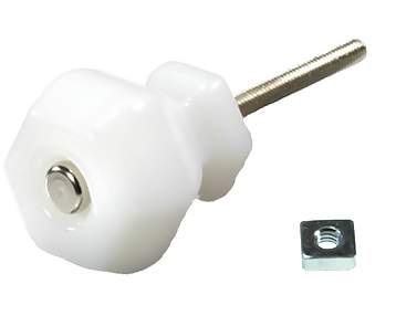 COPPER MOUNTAIN HARDWARE Authentic Glass Hexagon Shape Cabinet & Furniture Knobs in 14 Colors