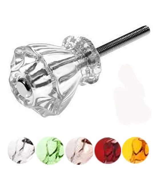 COPPER MOUNTAIN HARDWARE Astoria Clear Glass Decagon Ten Sided Cabinet & Furniture Knobs