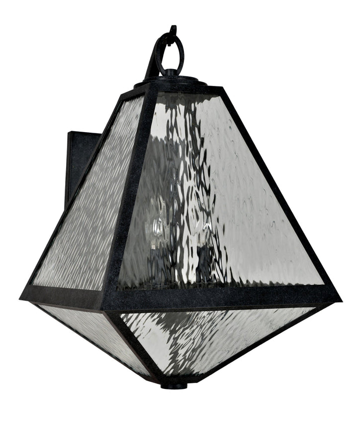 Brian Patrick Flynn Glacier 3 Light Black Charcoal Outdoor Sconce Crystorama