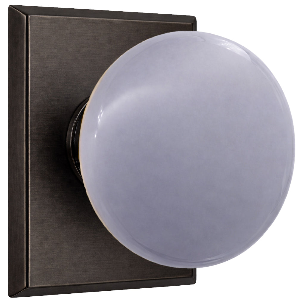 Magnifique® Rectangular Door Set with Gray Porcelain Knobs (Several Finishes Available)