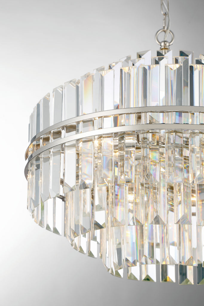 Crystorama Crystorama Hayes 12 Light Polished Nickel Chandelier