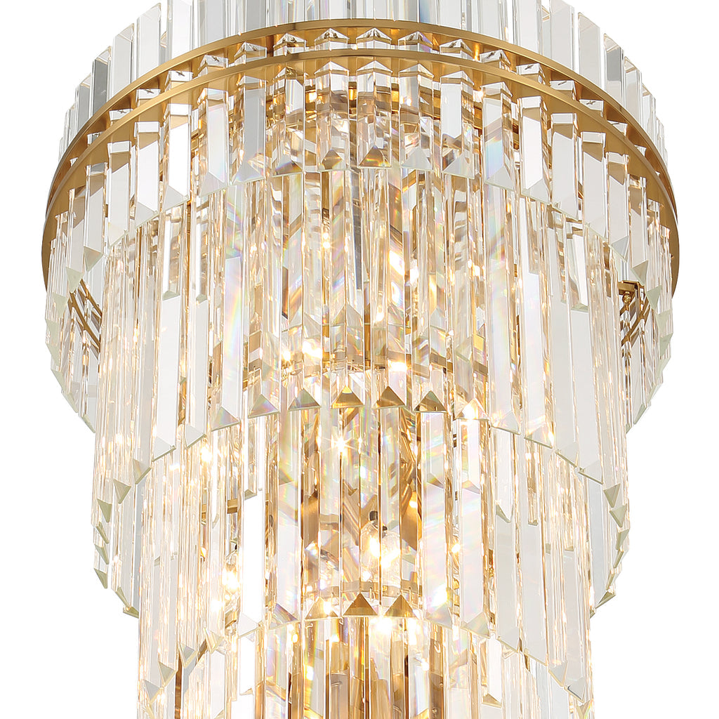 Crystorama Crystorama Hayes 31 Light Aged Brass Chandelier